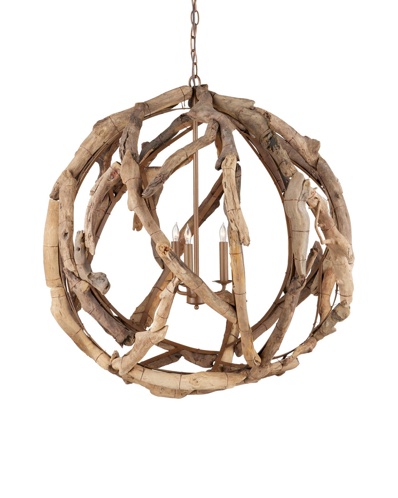 Driftwood Orb Chandelier